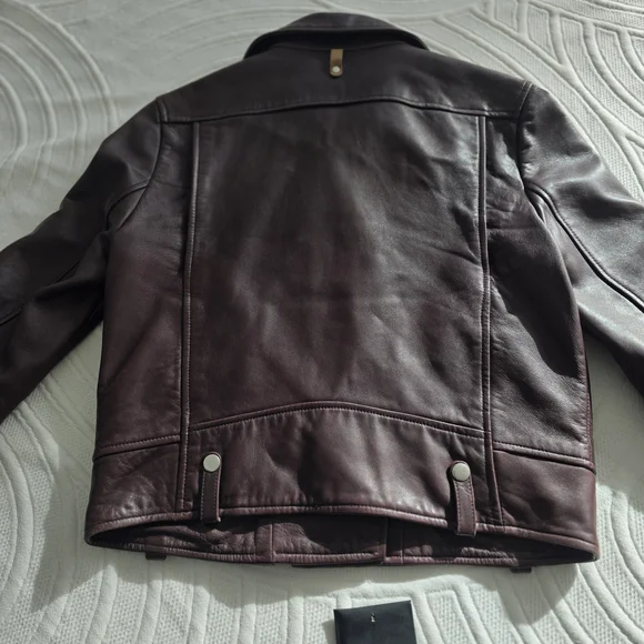 Mackage Rich Maroon Leather Jacket - Picture 4 of 11